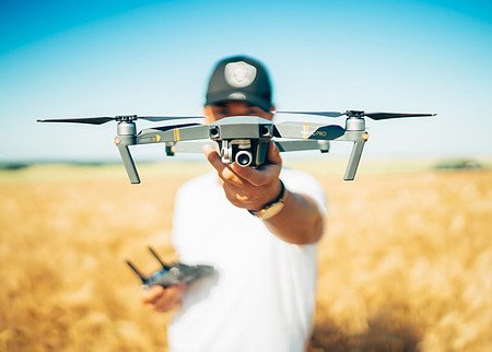 Man holding drone 