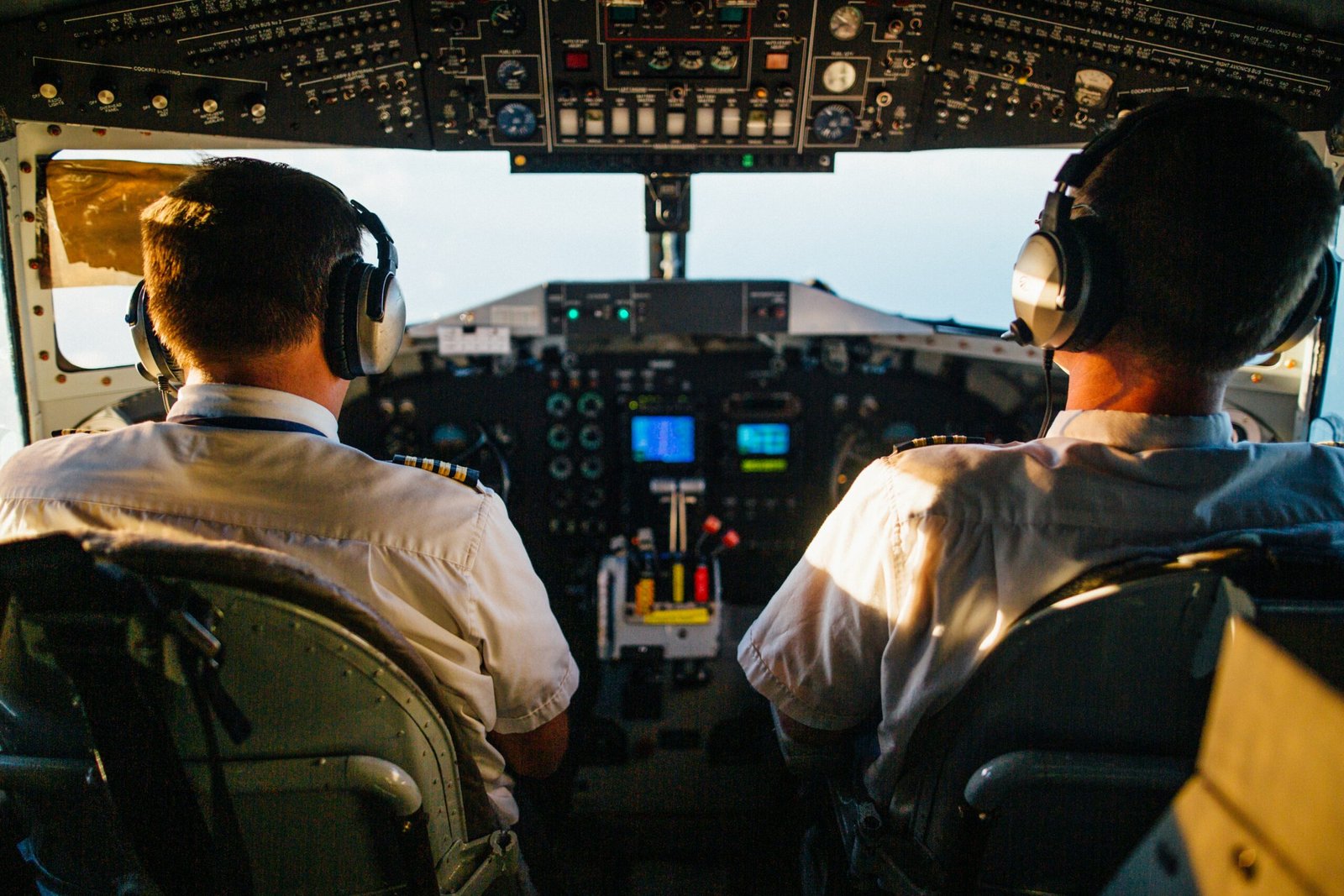 pilots in a plane