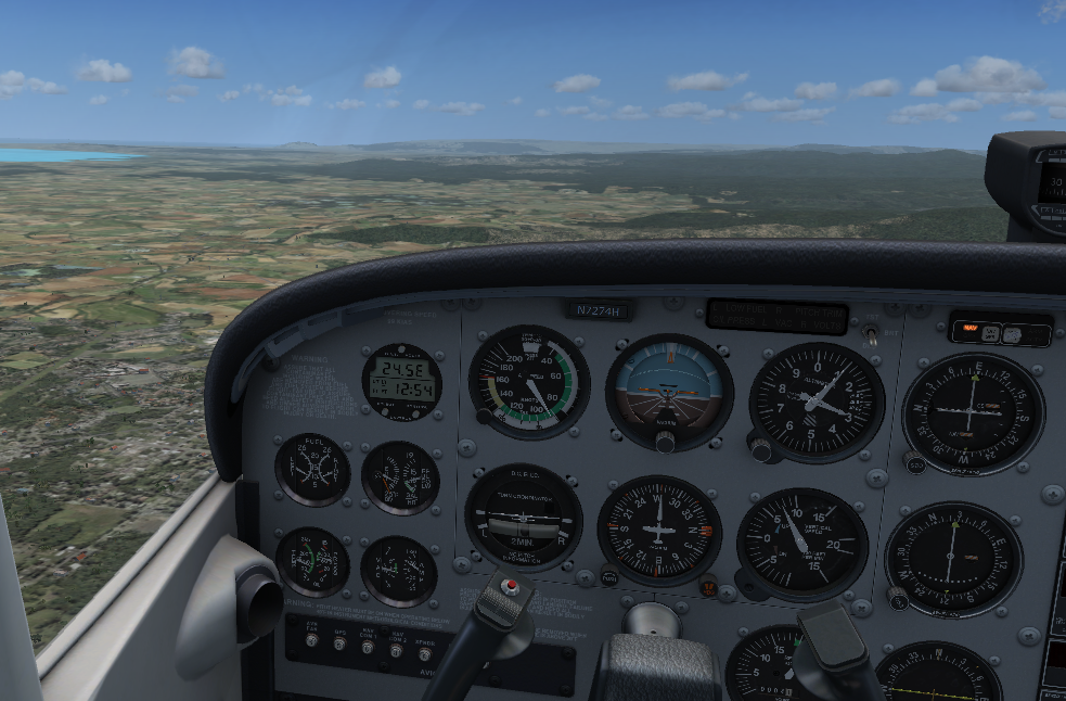 cockpit of flight trainer